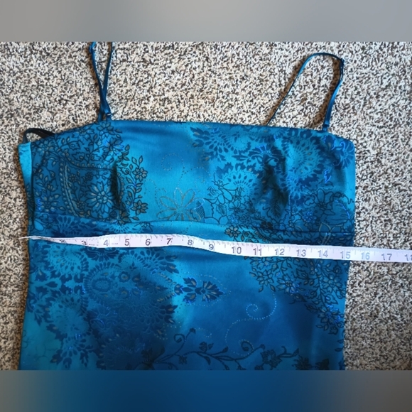 City Triangles Y2K Fairy Dress Juniors Large Asymmetric Blue Floral Whimsigoth - Picture 10 of 15